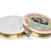 ลวดดัด เบอร์0.3 สีทอง (5 หลา)