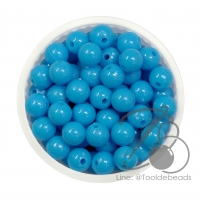 ลูกปัดกิโล ตราจระเข้ 8มม. สีสด สีฟ้า (1 กิโลกรัม)