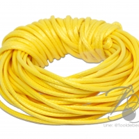 เชือกคอตตอน 2มม. เนื้อเงา สีเหลือง (10 หลา)