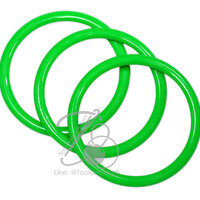 ห่วงหูกระเป๋า 120มม. ทรงกลม สีสด สีเขียวตอง (1 คู่)