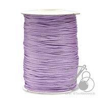เชือกคอตตอน 1มม. เนื้อเงา สีม่วงพาสเทล ม้วนใหญ่ (200 หลา)