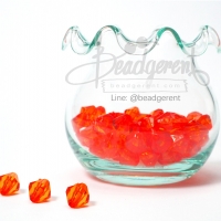 คริสตัลพลาสติก 8มม. สีส้มเข้ม (100 กรัม)