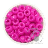 ลูกปัดกิโล ตราจระเข้ กระดูกงู 8มม. สีสด สีบานเย็น (100 กรัม)