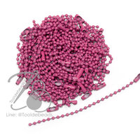 พวงกุญแจ โซ่ไข่ปลา 9ซม. สีชมพูเข้ม (30 ชิ้น)