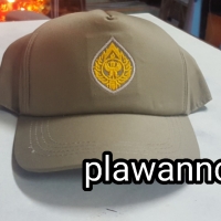 หมวกแก๊ปตราครุฑ หน้าเหลืองสีกากี