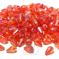 คริสตัลพลาสติก 8*12มม. หยดน้ำ สีส้ม (70 กรัม)