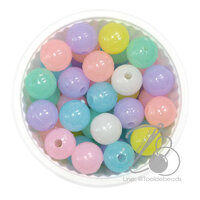 ลูกปัดกิโล ตราเสือ 10มม. สีผสม พาสเทล (1 กิโลกรัม)