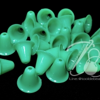 ระฆังพลาสติก 19*16มม. สีเขียวเข้มนม (565 กรัม)
