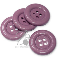 กระดุม 50/4 50มม. ขอบกลม สีม่วงเปลือกมังคุดอ่อน (144 เม็ด)