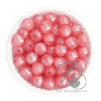 ลูกปัดกิโล ตราจระเข้ 8มม. โทนมุก สีแดง (1 กิโลกรัม)