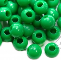 14มม. รูกว้าง สีเขียวเข้ม (100 กรัม)
