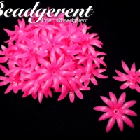 ดอกพิกุลพลาสติก 35มม. สีชมพู (10 กรัม)