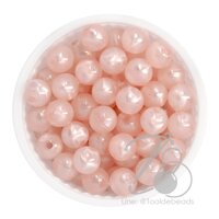 ลูกปัดกิโล ตราจระเข้ 8มม. โทนมุก สีเนื้อ (1 กิโลกรัม)
