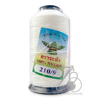 ด้ายไนลอน ตราระฆัง เบอร์ 210/9 สีขาว (1 ม้วน)