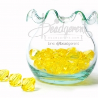 คริสตัลพลาสติก 10มม. สีเหลืองดอกคูน (500 กรัม)