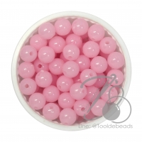 (500 กรัม) ลูกปัดกิโล ตราจระเข้ 8มม. สีหวาน สีชมพูอ่อน