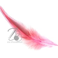 ขนนก 13ซม. สีชมพูอ่อน (15 ชิ้น)