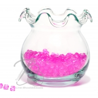 คริสตัลพลาสติก 4มม. สีชมพูเข้ม (80 กรัม)