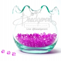 คริสตัลพลาสติก 4มม. สีม่วงชมพู (80 กรัม)