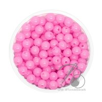(500 กรัม) ลูกปัดกิโล ตราเสือ 6มม. สีหวาน สีบานเย็น