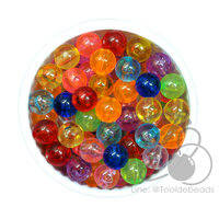 (500 กรัม) ลูกปัดกิโล ตราจระเข้ 8มม. สีใส คละสี