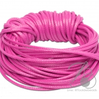 เชือกคอตตอน 2มม. เนื้อเงา สีชมพู (10 หลา)
