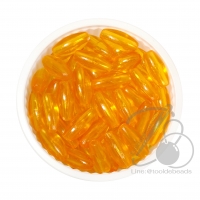 ลูกปัดกิโล ตราจระเข้ เม็ดข้าว 13มม. สีใส สีส้ม (15 กรัม)