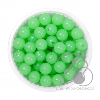 (500 กรัม) ลูกปัดกิโล ตราจระเข้ 8มม. สีหวาน สีเขียวตอง