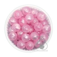 ลูกปัดกิโล ตราเสือ 10มม. โทนมุก สีชมพู (15 กรัม)