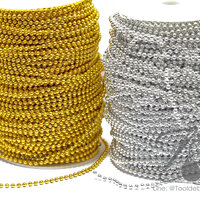 มุกเส้น 5มม. ทรงกลม สีเงิน (1 หลา)