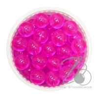 ลูกปัดกิโล ตราเสือ 10มม. สีใส สีบานเย็น (15 กรัม)
