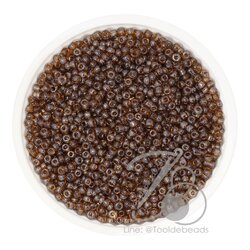 ลูกปัดเม็ดทราย 12/0 โทนใส สีน้ำตาล (450 กรัม) SKU-09279