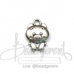 ลูกปัดโรเดียม 163 10*15มม. ลายหมู (1 ชิ้น) SKU-03395