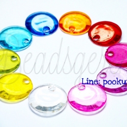 จี้อะคริลิค 17มม. ทรงกลม สีใส (500 กรัม) SKU-03625