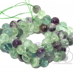 หิน Fluorite 10มม. (39 เม็ด) SKU-01036