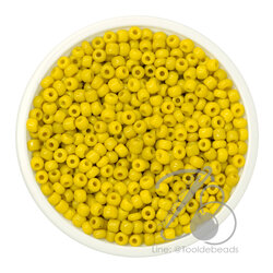 OK Brand ลูกปัดเม็ดทราย 8/0 โทนด้าน สีเหลือง (450 กรัม) SKU-08269