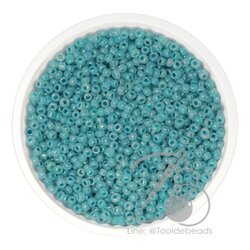 ลูกปัดเม็ดทราย 12/0 โทนมุก สีฟ้า (450 กรัม) SKU-08656
