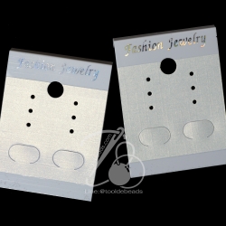 แป้นต่างหู ตัวโชว์ 32*50มม. สีขาว (50 ชิ้น) SKU-06243