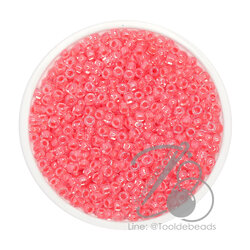 ลูกปัดเม็ดทราย 8/0 สอดไส้ สีโอรสเข้ม (450 กรัม) SKU-08780