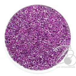 ลูกปัดเม็ดทราย 8/0 สอดไส้ สีม่วง (450 กรัม) SKU-03928