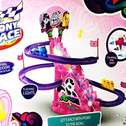 ของเล่นเด็กชุดม้าโพนี่ในรางไฟฟ้าพร้อมส่งใส่แบตเตอรี่