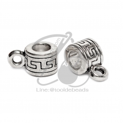 ลูกปัดโรเดียม 94 5*10มม. ตัวห้อยจี้ (1 ชิ้น) SKU-03570