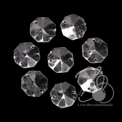 ลูกปัดอะคริลิค 18มม. ทรงแปดเหลี่ยม (500 กรัม) SKU-04620