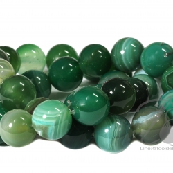 หิน green agate 12มม. (32 เม็ด) SKU-01042