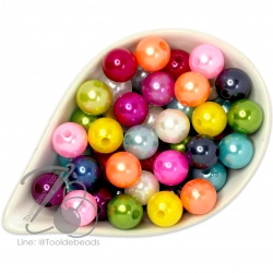 ลูกปัดมุกพลาสติก 10มม. (450 กรัม) SKU-07389