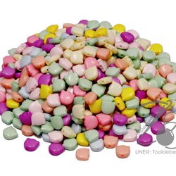 ลูกปัดอะคริลิค 8มม. ลายดอกทิวลิป คละสีหวาน (10 กรัม) SKU-14280