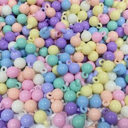 จี้พาสเทล 8มม. ลายส้ม (225 กรัม) SKU-02982