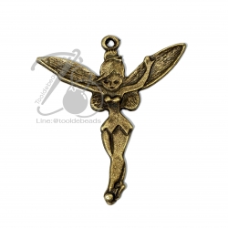 จี้เหล็ก 150 44*54มม. ลายนางฟ้า สีสนิม (1 ชิ้น) SKU-00521