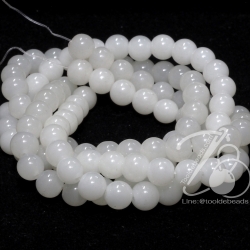 หิน white jade 8มม. (47 เม็ด) SKU-05748