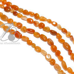 หิน Carnelian 8มม. หินไร้ทรง (47 เม็ด) SKU-14517